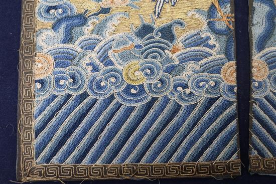 A Chinese Peking knot mandarin badge, Qing dynasty